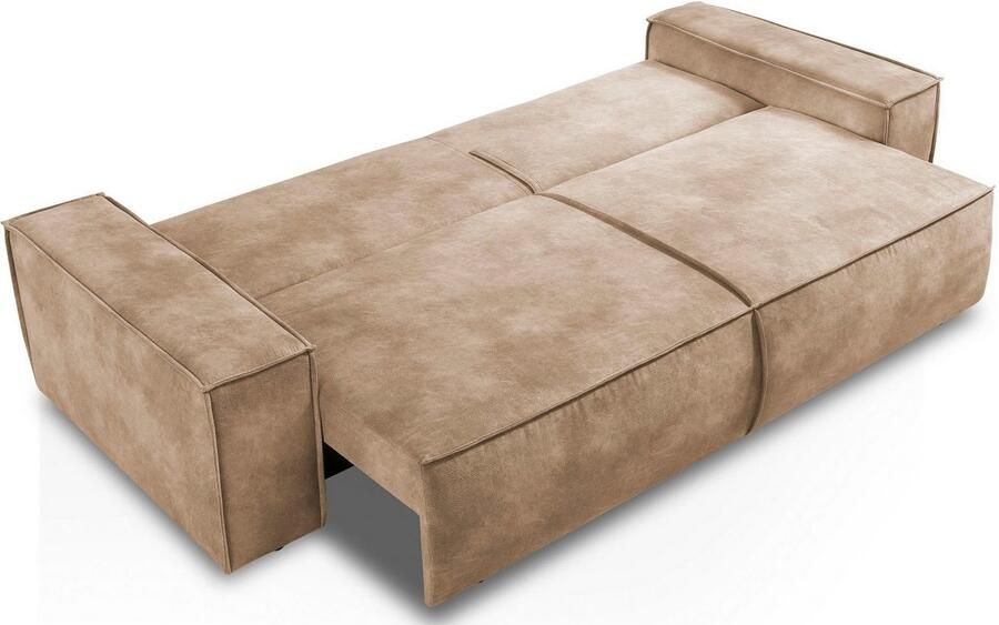 Home affaire 3-zitsbank SHERWOOD slaapbank (257 cm) ribfluweel velours vintage lederlook - Foto 9