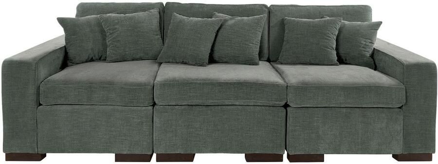 Home affaire 3-zitsbank Skara Loungebank met binnenveringsinterieur in vele overtrekkwaliteiten - Foto 8