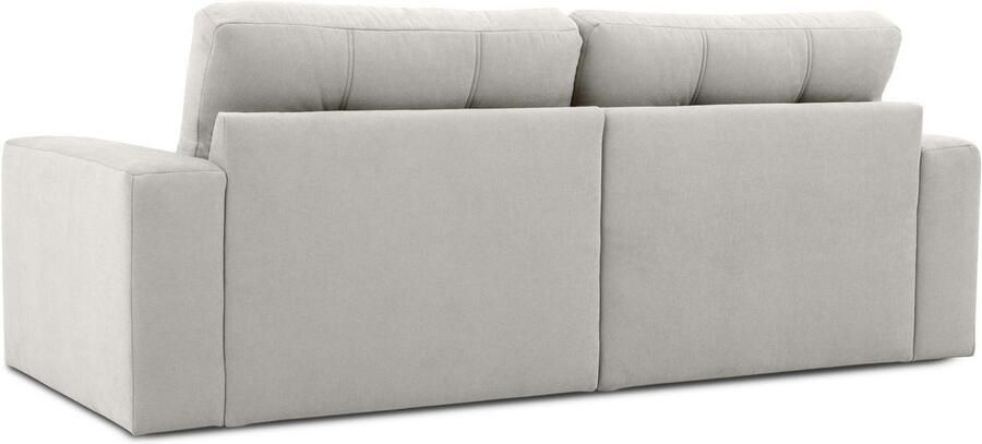 Home affaire 3-zitsbank Turnon lounge-sofa breedte 220 cm Chenille met knoop- en dubbele stiksels elegante uitstraling - Foto 3