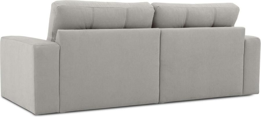 Home affaire 3-zitsbank Turnon lounge-sofa breedte 220 cm Chenille met knoop- en dubbele stiksels elegante uitstraling - Foto 3
