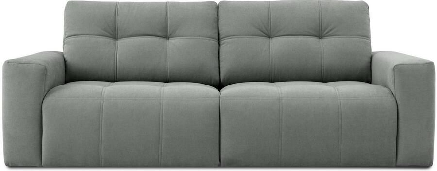 Home affaire 3-zitsbank Turnon lounge-sofa breedte 220 cm Chenille met knoop- en dubbele stiksels elegante uitstraling - Foto 5