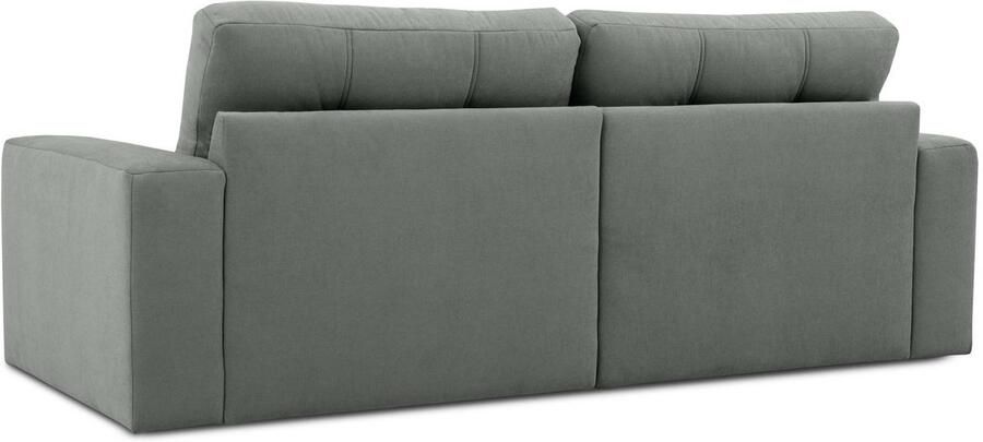 Home affaire 3-zitsbank Turnon lounge-sofa breedte 220 cm Chenille met knoop- en dubbele stiksels elegante uitstraling - Foto 3