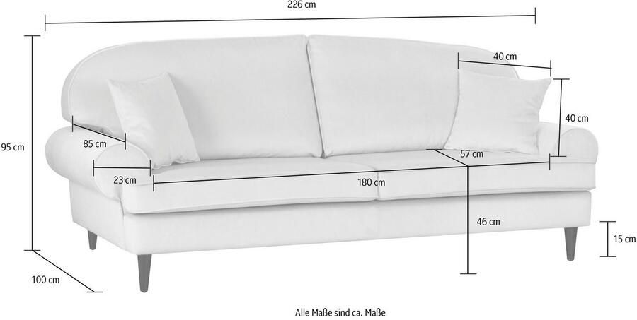 Home affaire 3-zitsbank Vitreux ook in bouclé-bekleding incl. sierkussen - Foto 4