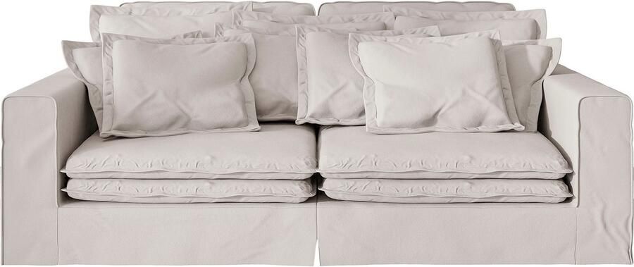 Home affaire 4-zitsbank ALISSAS met veel kussens biesjes aan de kussens Hoeslook met kleine zakken aan de zijkant voor opberging - Foto 5