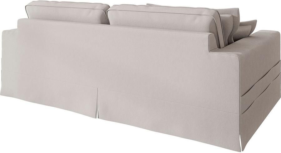 Home affaire 4-zitsbank ALISSAS met veel kussens biesjes aan de kussens Hoeslook met kleine zakken aan de zijkant voor opberging - Foto 4