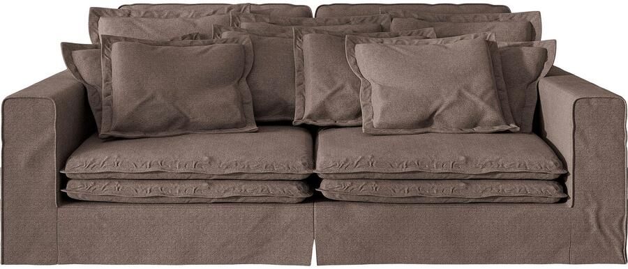 Home affaire 4-zitsbank ALISSAS met veel kussens biesjes aan de kussens Hoeslook met kleine zakken aan de zijkant voor opberging - Foto 5