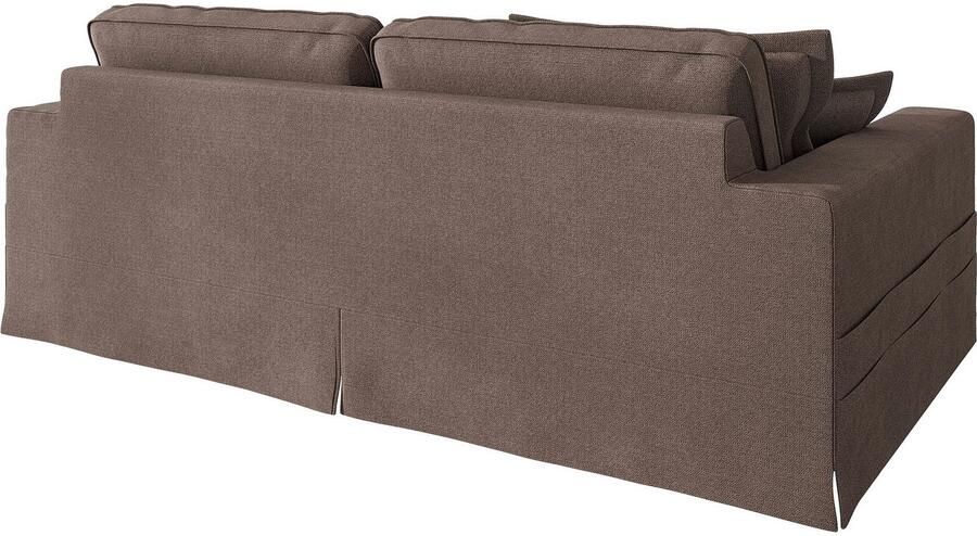 Home affaire 4-zitsbank ALISSAS met veel kussens biesjes aan de kussens Hoeslook met kleine zakken aan de zijkant voor opberging - Foto 4