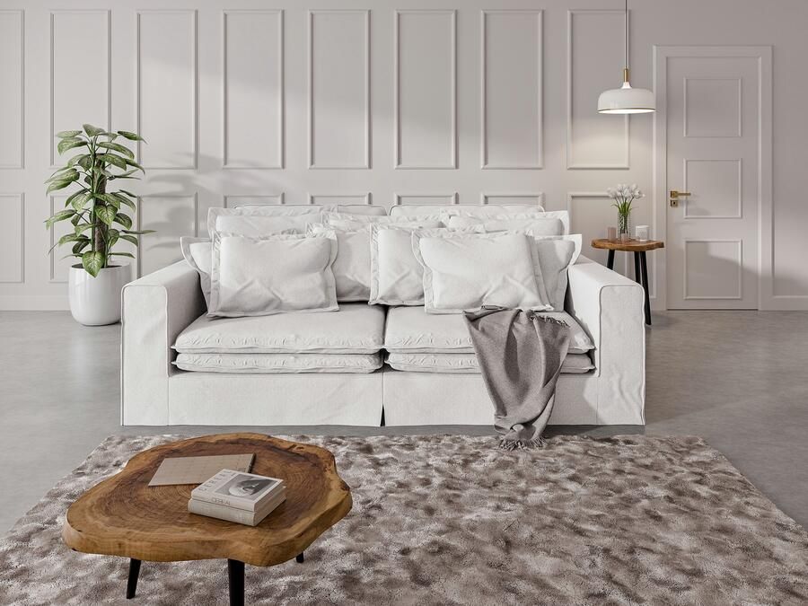 Home affaire 4-zitsbank ALISSAS met veel kussens biesjes aan de kussens Hoeslook met kleine zakken aan de zijkant voor opberging - Foto 6