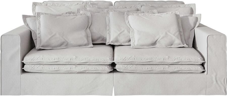 Home affaire 4-zitsbank ALISSAS met veel kussens biesjes aan de kussens Hoeslook met kleine zakken aan de zijkant voor opberging - Foto 5