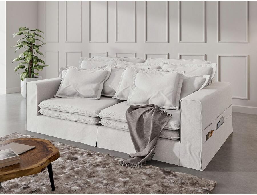 Home affaire 4-zitsbank ALISSAS met veel kussens biesjes aan de kussens Hoeslook met kleine zakken aan de zijkant voor opberging - Foto 2