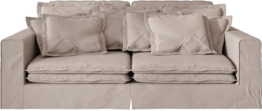 Home affaire 4-zitsbank ALISSAS met veel kussens biesjes aan de kussens Hoeslook met kleine zakken aan de zijkant voor opberging - Foto 5