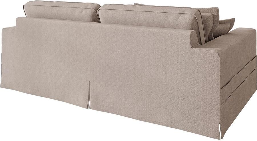 Home affaire 4-zitsbank ALISSAS met veel kussens biesjes aan de kussens Hoeslook met kleine zakken aan de zijkant voor opberging - Foto 4