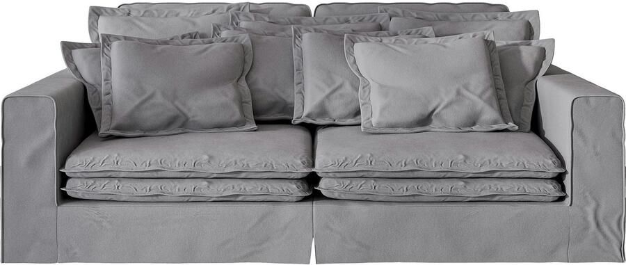 Home affaire 4-zitsbank ALISSAS met veel kussens biesjes aan de kussens Hoeslook met kleine zakken aan de zijkant voor opberging - Foto 5