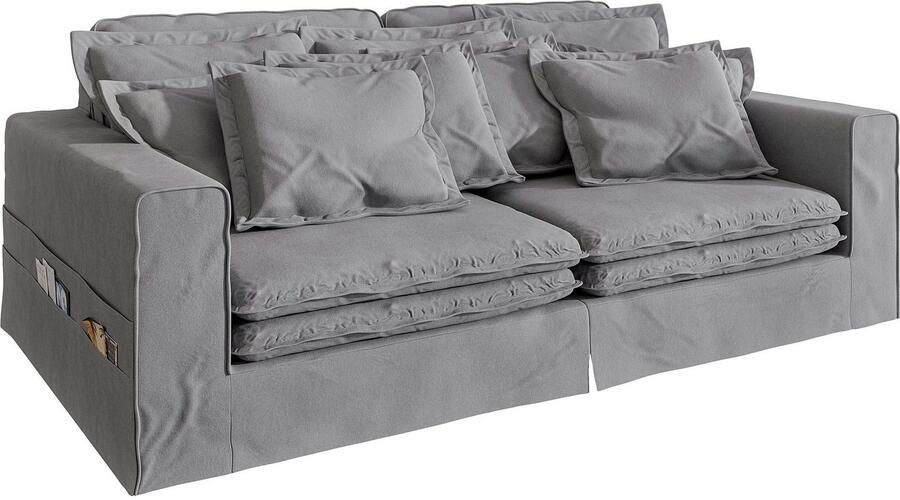 Home affaire 4-zitsbank ALISSAS met veel kussens biesjes aan de kussens Hoeslook met kleine zakken aan de zijkant voor opberging - Foto 3