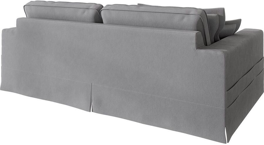 Home affaire 4-zitsbank ALISSAS met veel kussens biesjes aan de kussens Hoeslook met kleine zakken aan de zijkant voor opberging - Foto 4