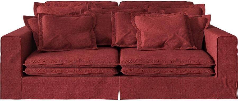 Home affaire 4-zitsbank ALISSAS met veel kussens biesjes aan de kussens Hoeslook met kleine zakken aan de zijkant voor opberging - Foto 5