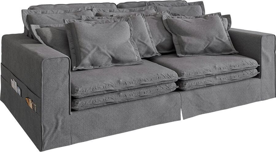 Home affaire 4-zitsbank ALISSAS met veel kussens biesjes aan de kussens Hoeslook met kleine zakken aan de zijkant voor opberging - Foto 3