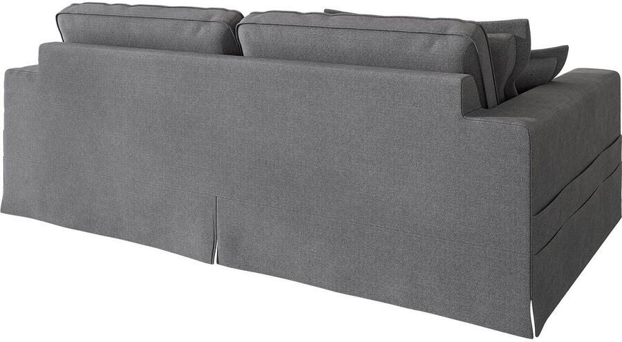 Home affaire 4-zitsbank ALISSAS met veel kussens biesjes aan de kussens Hoeslook met kleine zakken aan de zijkant voor opberging - Foto 4