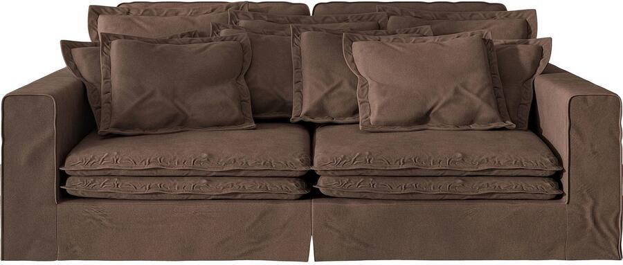 Home affaire 4-zitsbank ALISSAS met veel kussens biesjes aan de kussens Hoeslook met kleine zakken aan de zijkant voor opberging - Foto 5