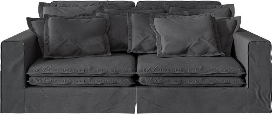 Home affaire 4-zitsbank ALISSAS met veel kussens biesjes aan de kussens Hoeslook met kleine zakken aan de zijkant voor opberging - Foto 5