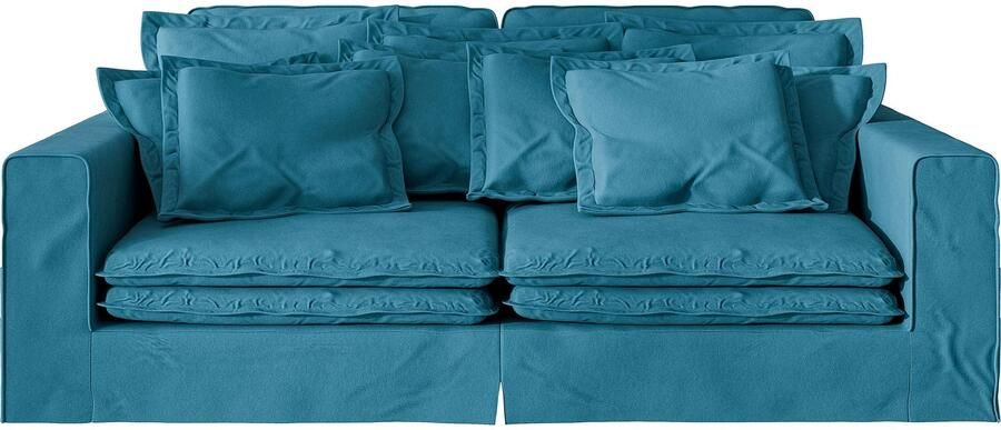 Home affaire 4-zitsbank ALISSAS met veel kussens biesjes aan de kussens Hoeslook met kleine zakken aan de zijkant voor opberging - Foto 5