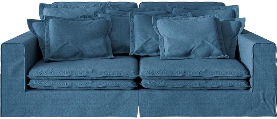 Home affaire 4-zitsbank ALISSAS met veel kussens biesjes aan de kussens Hoeslook met kleine zakken aan de zijkant voor opberging - Foto 5