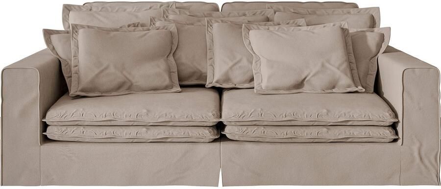 Home affaire 4-zitsbank ALISSAS met veel kussens biesjes aan de kussens Hoeslook met kleine zakken aan de zijkant voor opberging - Foto 5