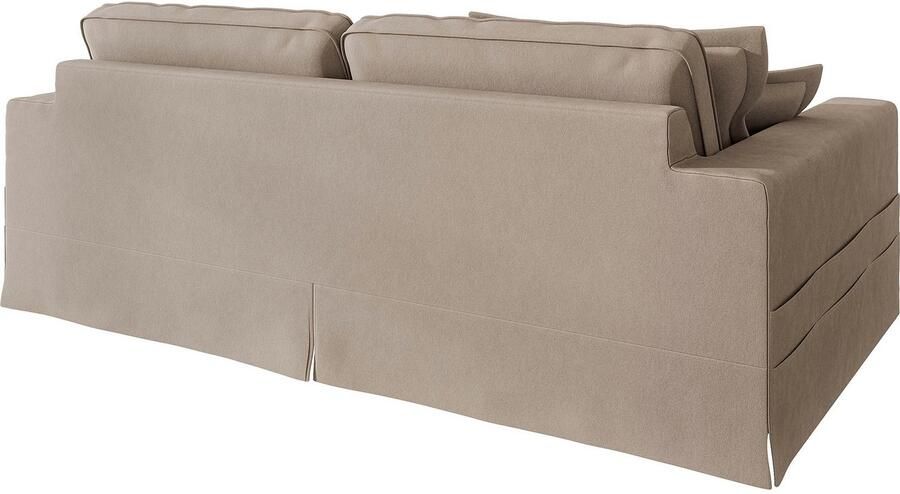 Home affaire 4-zitsbank ALISSAS met veel kussens biesjes aan de kussens Hoeslook met kleine zakken aan de zijkant voor opberging - Foto 4