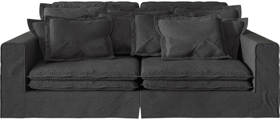 Home affaire 4-zitsbank ALISSAS met veel kussens biesjes aan de kussens Hoeslook met kleine zakken aan de zijkant voor opberging - Foto 5