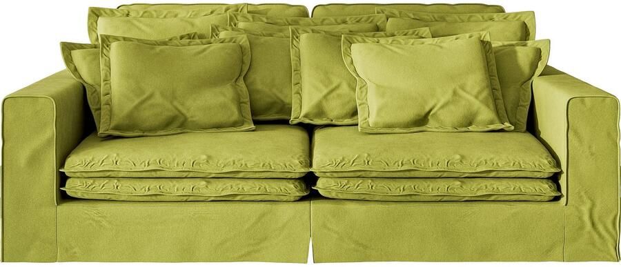 Home affaire 4-zitsbank ALISSAS met veel kussens biesjes aan de kussens Hoeslook met kleine zakken aan de zijkant voor opberging - Foto 5