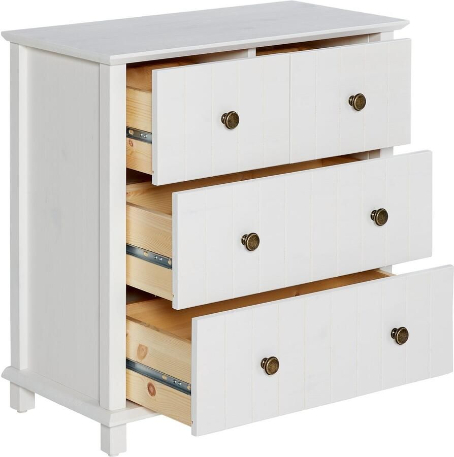 Home affaire Badkamerkast Vili Badkamerkast onderkast 4 lades van massief hout