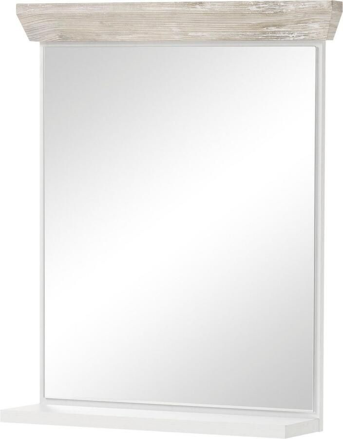 Home affaire Badkamerserie Florenz badkamer in landhuisstijl 5-delig badkamer Onderkast kasten wandrek en spiegel in dennen wit opbergruimte (5-delig) - Foto 4