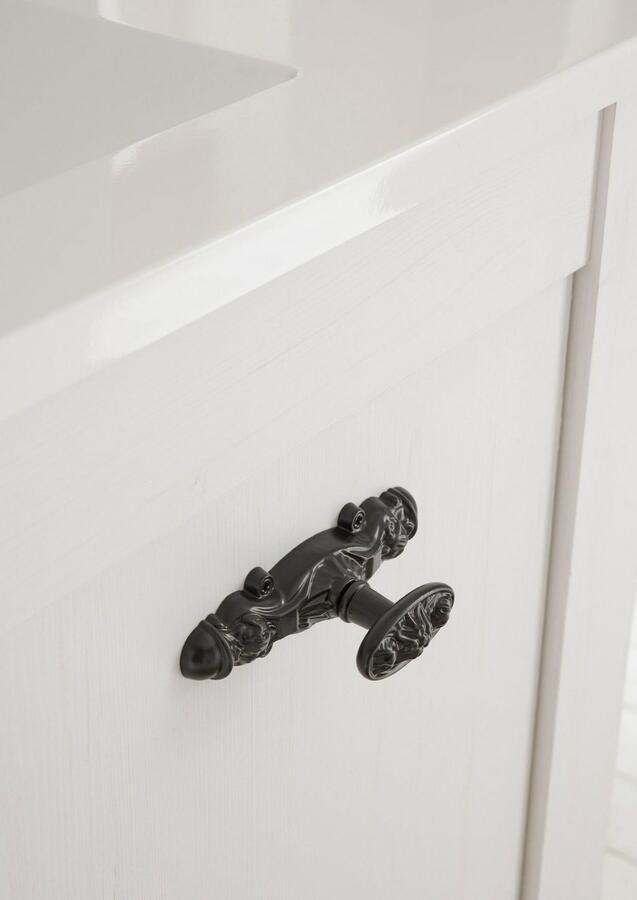 Home affaire Wastafelonderkast Florenz wastafel in landhuisstijl metalen handgrepen in pinie weiß met voldoende opbergruimte achter draaideuren - Foto 12