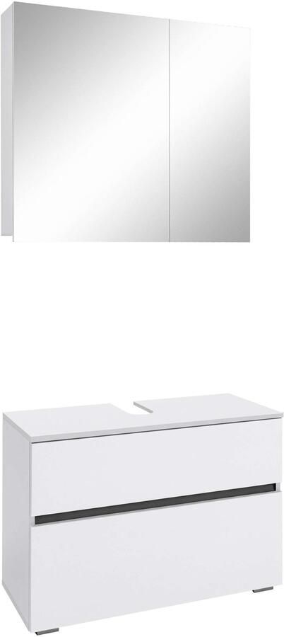 Home affaire Badmeubelset Wisla Spiegelschrank WBU met sifonaansluiting en push-to-open breedte 80 cm (set 2 stuks) - Foto 9