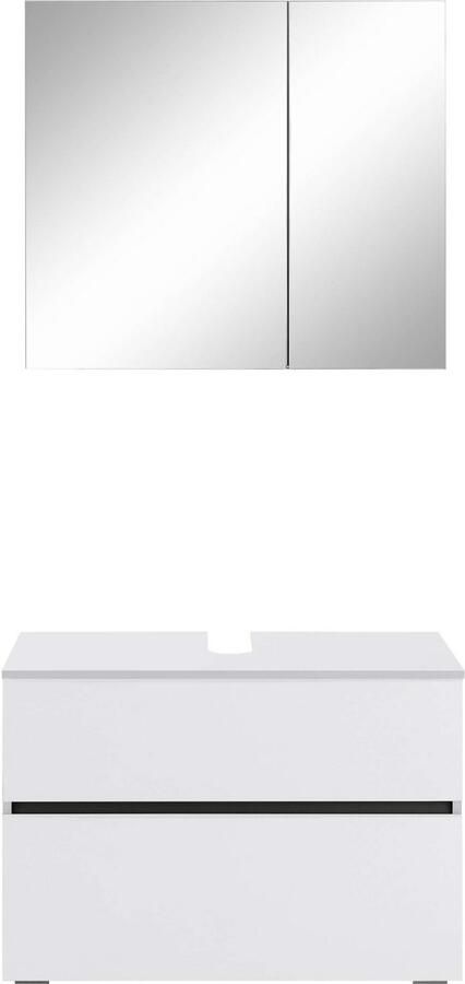Home affaire Badmeubelset Wisla Spiegelschrank WBU met sifonaansluiting en push-to-open breedte 80 cm (set 2 stuks) - Foto 7