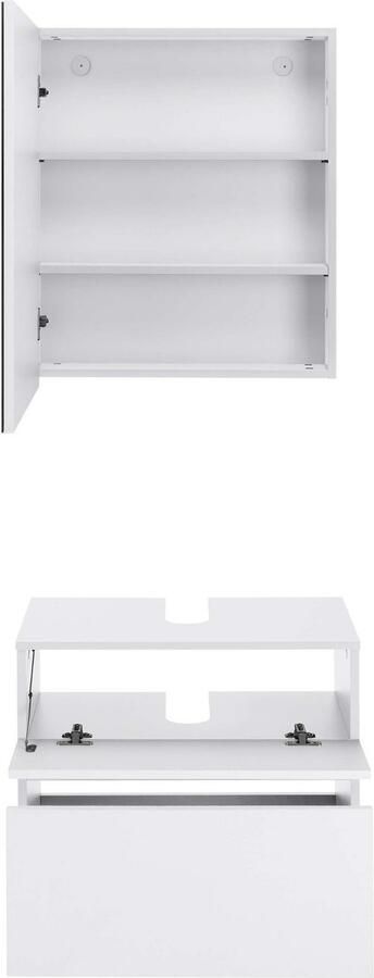 Home affaire Badmeubelset Wisla Spiegelschrank WBU met sifonaansluiting en push-to-open breedte 60 cm (set 2 stuks) - Foto 7
