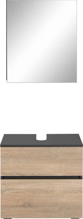 Home affaire Badmeubelset Wisla Spiegelschrank WBU met sifonaansluiting en push-to-open breedte 60 cm (set 2 stuks) - Foto 8