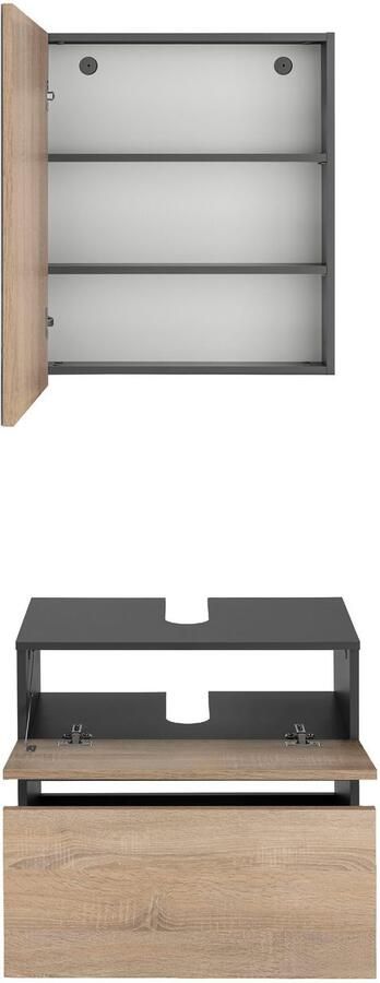 Home affaire Badmeubelset Wisla Spiegelschrank WBU met sifonaansluiting en push-to-open breedte 60 cm (set 2 stuks) - Foto 7