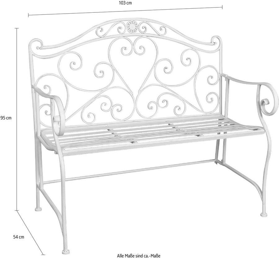 Home affaire Bank antiek-wit geschikt voor buiten