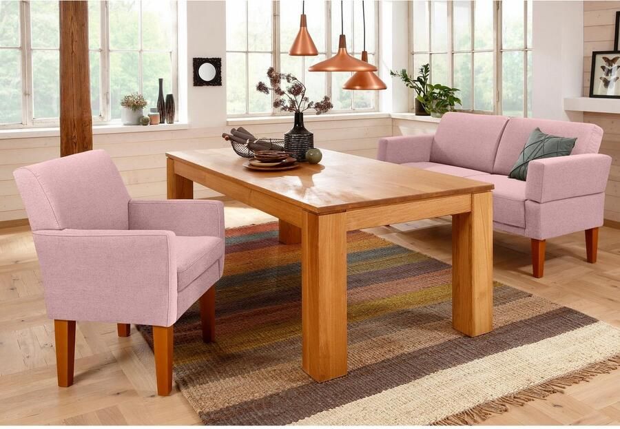 Home affaire Fauteuil Fehmarn comfortabele zithoogte van 54 cm in 3 verschillende stofkwaliteiten - Foto 5