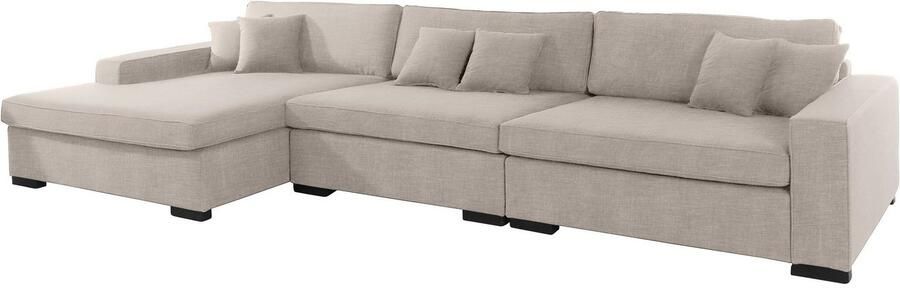 Home affaire Bank-hoekelement Skara XXL L-vorm Loungebank XXL met binnenveringsinterieur in vele overtrekkwaliteiten