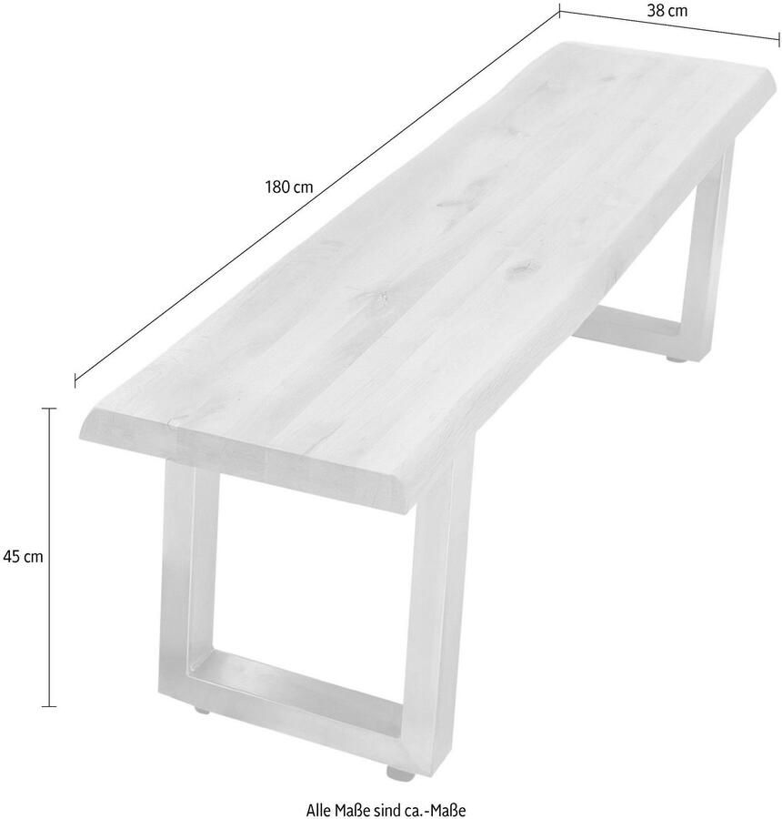 Home affaire Bank TRISTAN gemaakt van massief eiken