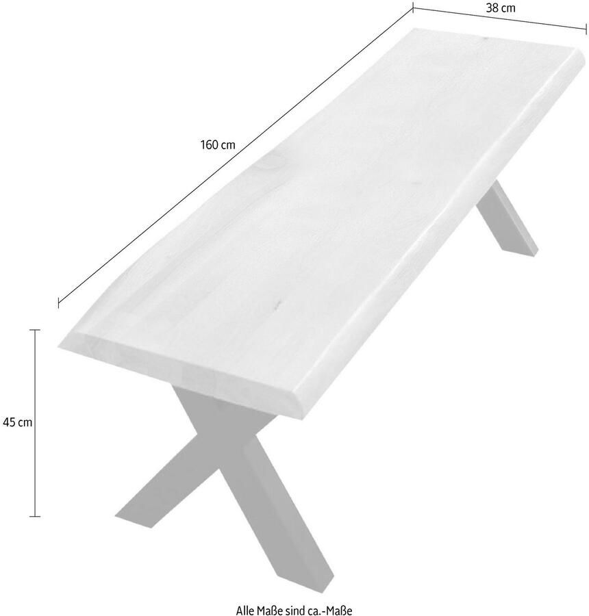 Home affaire Bank TRISTAN gemaakt van massief eiken