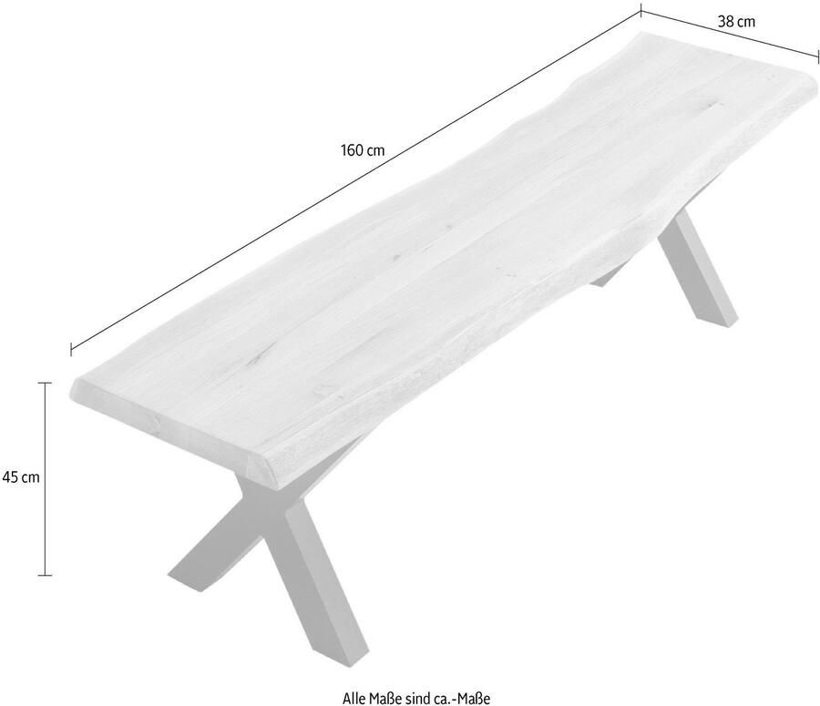 Home affaire Bank TRISTAN gemaakt van massief eiken