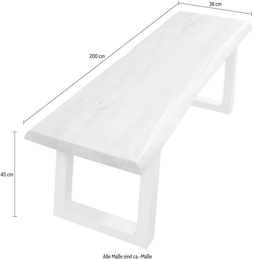 Home affaire Bank TRISTAN gemaakt van massief eiken