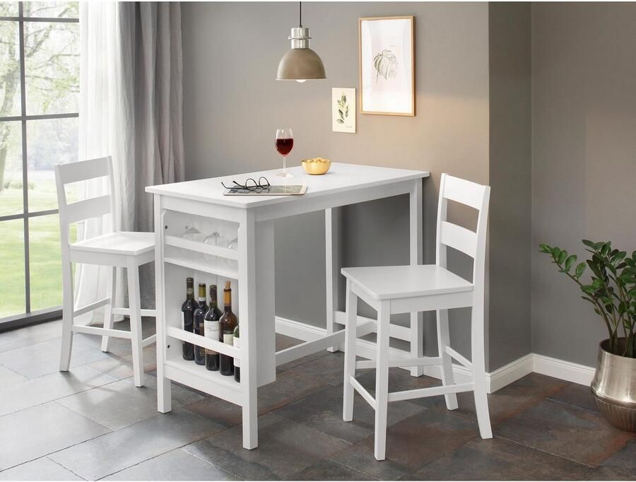 Home affaire Bartafel Torpedo TOPSELLER! Frame van massief grenen tafelblad en plank MDF keukentafel - Foto 5