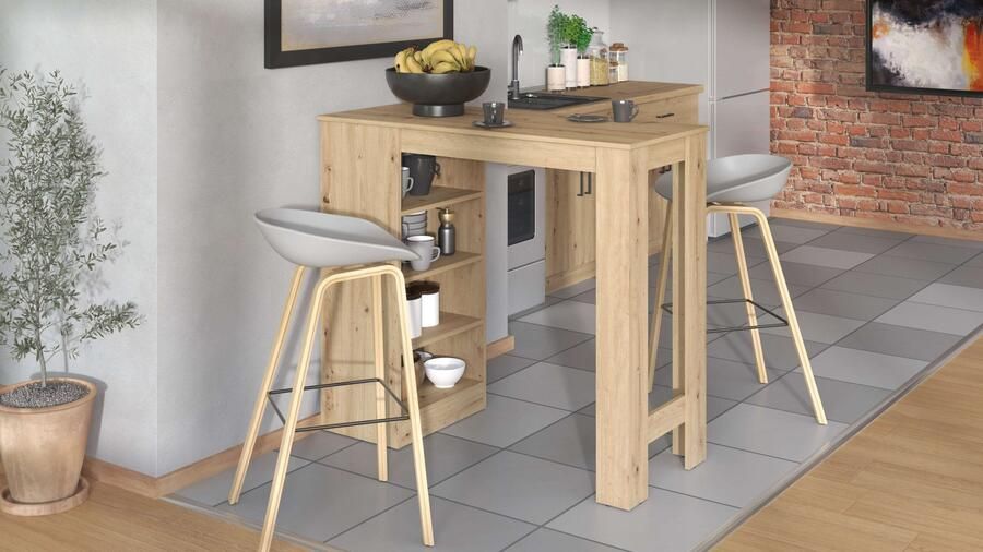 Home affaire Bartafel Valence 120x50x150 cm keukentafel bartafel statafel bar - Foto 5