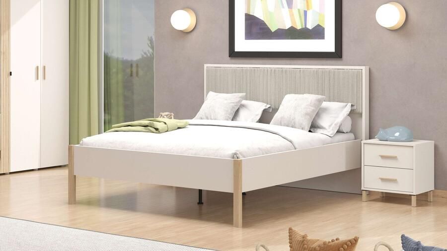 Home affaire Bed Belfort bed met gestoffeerd hoofdbord bekleed met zachte corduroy - Foto 5