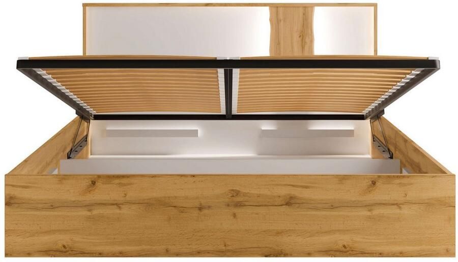 Home affaire Bed Fabella zonder matras (slaapoppervlak 180x200 cm) Bed met opbergruimte en LED-verlichting BxDxH 191 3x206 4x102 2 cm - Foto 3