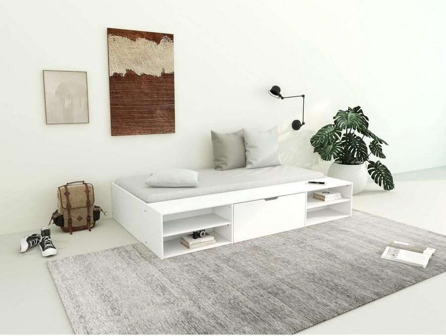 Home affaire Bed Magdala van mdf breedte ligoppervlak 140 cm opbergbox optioneel